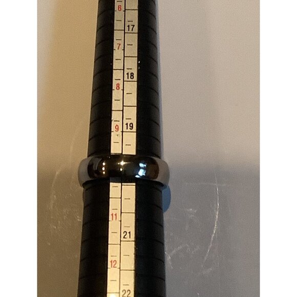 6mm Men’s Comfort Fit Titanium Ring Size 10 Sliver Tone - Picture 3 of 6